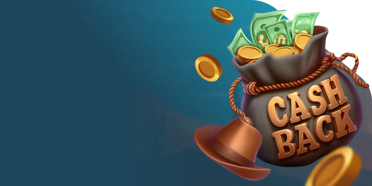 Ringospin cashback: zak met dollars en munten